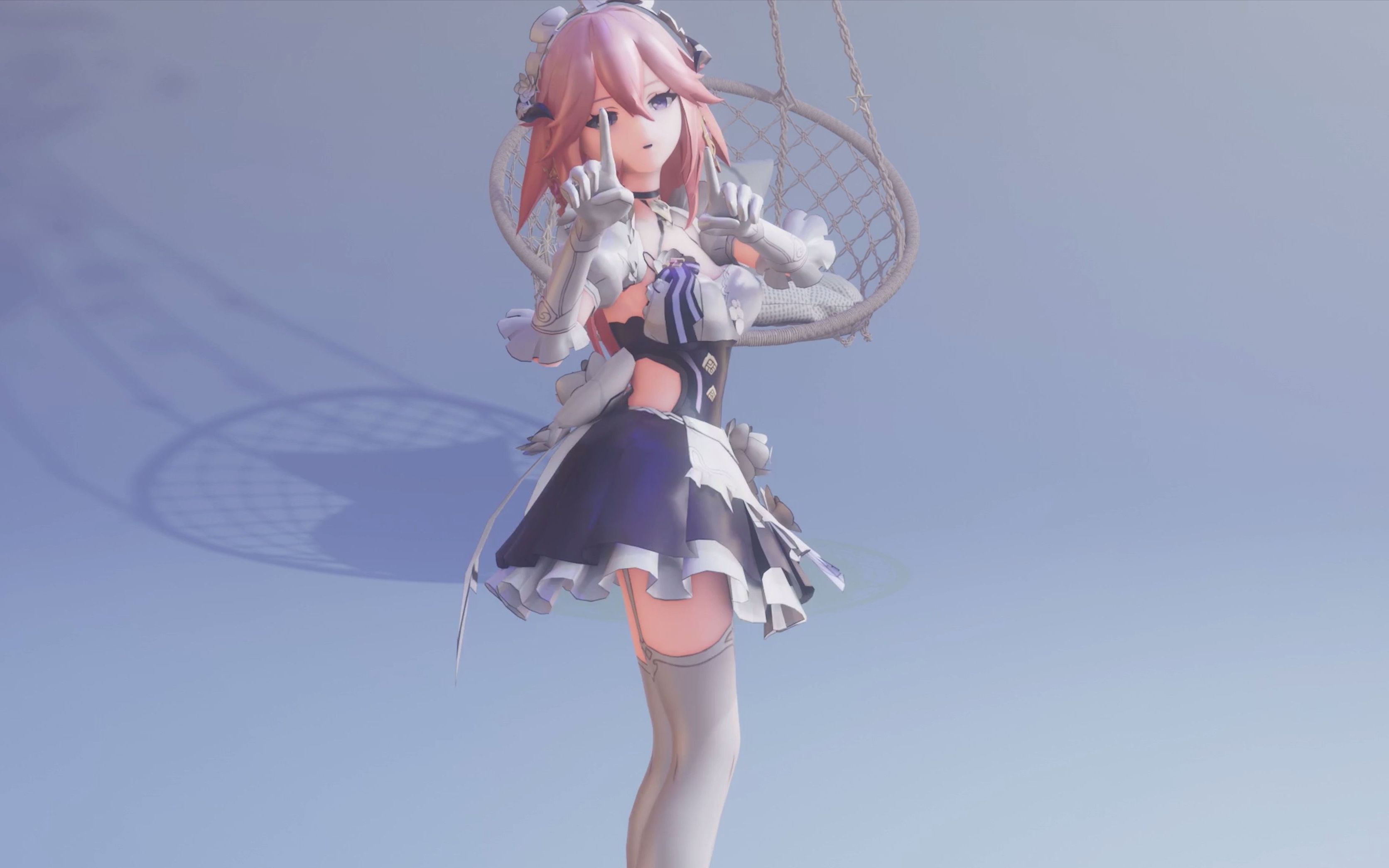 【新人】【原神mmd】93当屑狐狸穿上女仆装05(爱丽希雅:你礼貌吗)