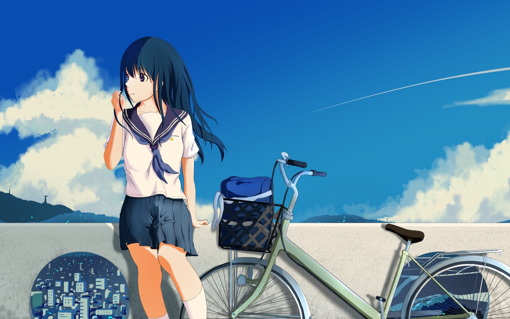 板绘凉风吹拂的盛夏绘画过程