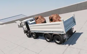 Скачать видео: Beamng-卡车前来挑战下坡耐力