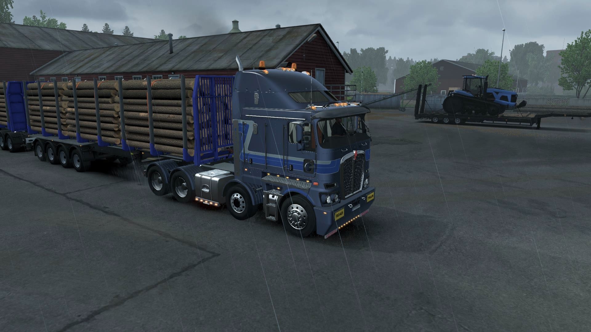 公路列车肯沃斯k200运输原木