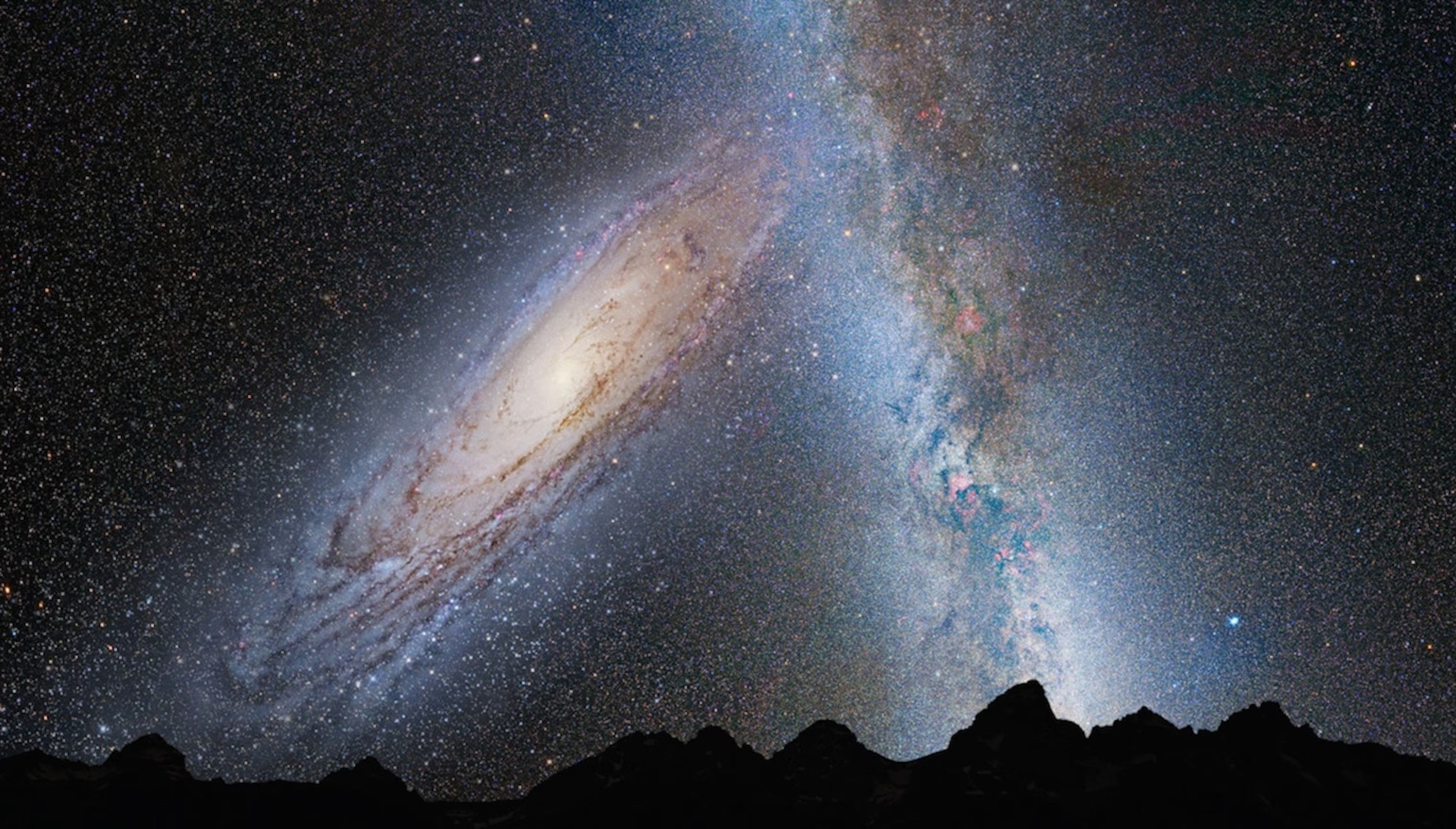 天文学家观测发现:仙女座星系和银河系,已经有融合迹象