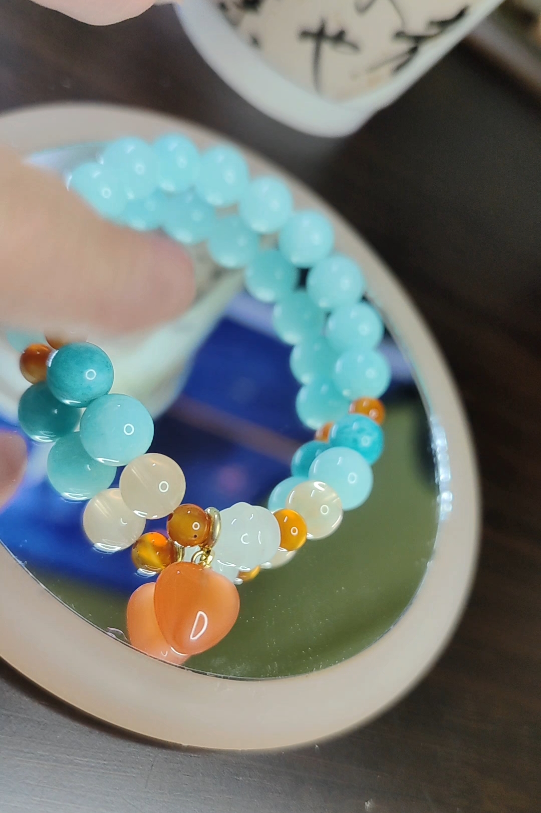 【敦煌风】天河石手串.