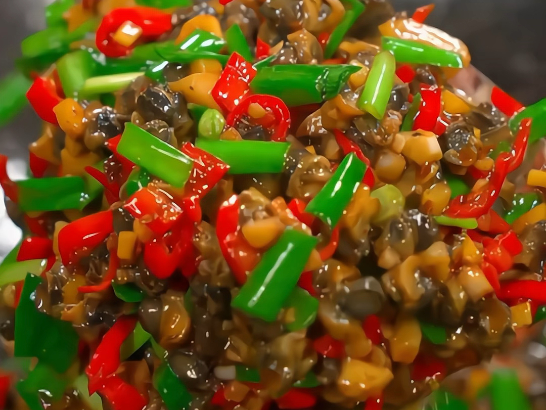 拌着米饭超级香的紫苏田螺肉,香香辣辣开胃又下饭#家常菜