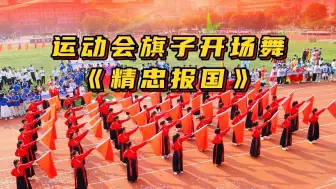 Download Video: 运动会舞蹈《精忠报国》校运会开幕式红旗子舞入场式，春秋季红色中国风团体操演出，大学初高中生体育文化艺术节国庆元旦毕业典礼开场节目