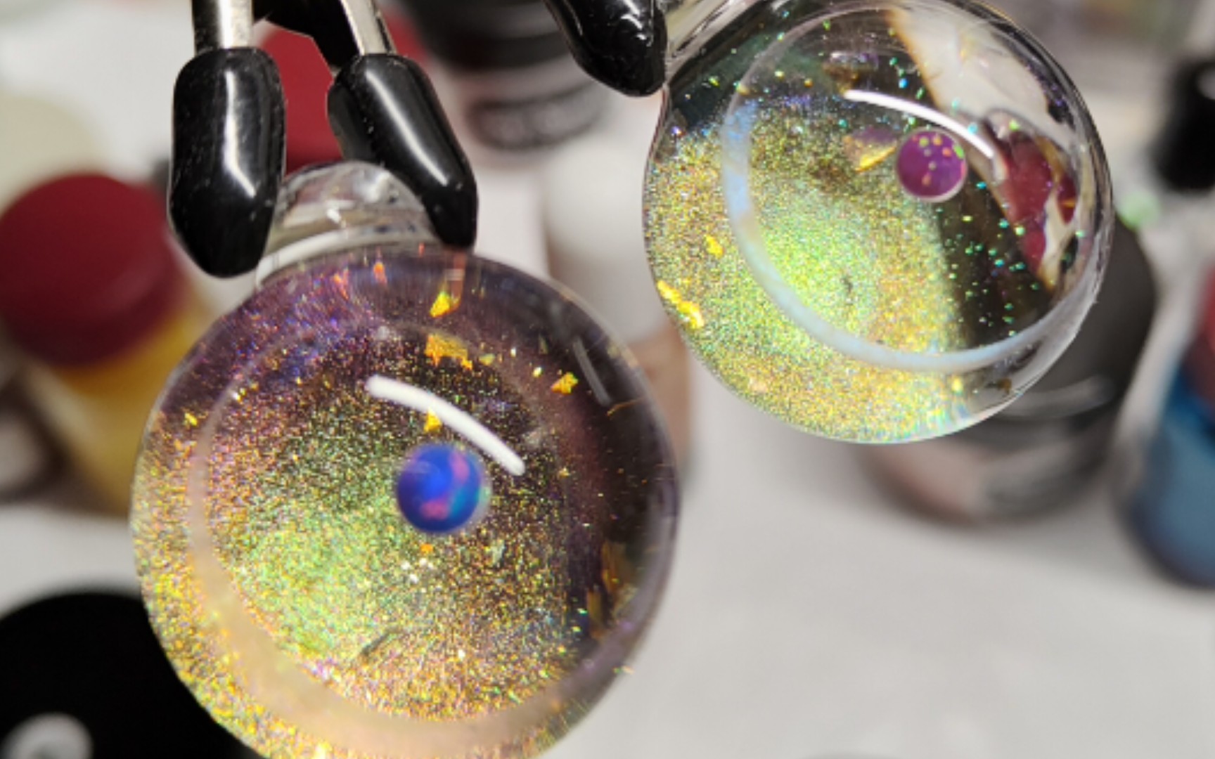 滴胶作品|情侣球