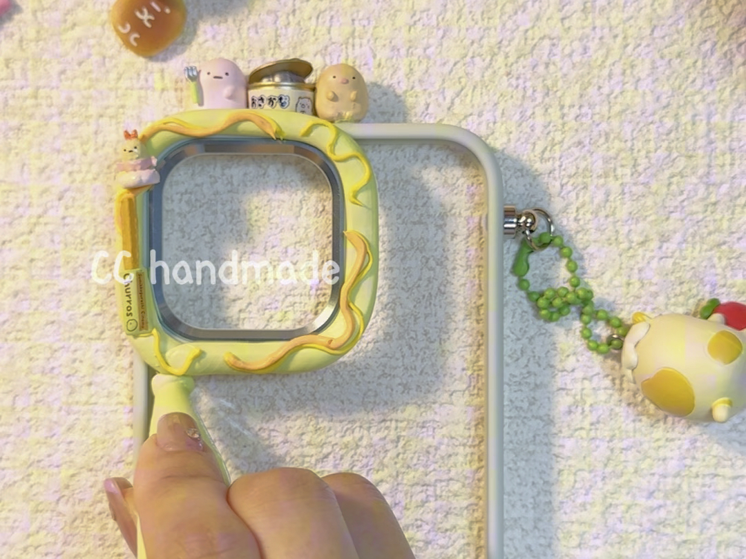 【奶油胶手机壳】超上镜角落生物小美食家丝滑挤胶过程
