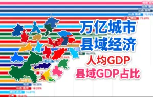 下载视频: 1978-2023年万亿城市县域人均GDP&县域GDP占比排行【数据可视化】