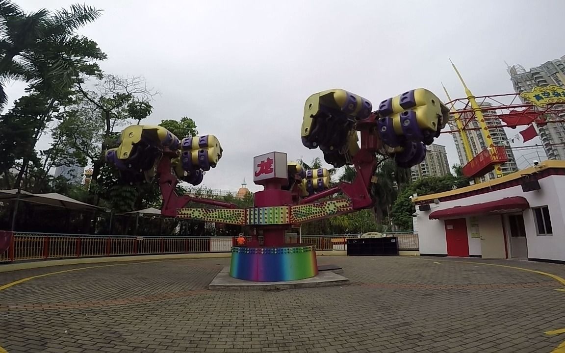 gopro拍摄深圳欢乐谷龙卷风zamperla旋转机第三视角pov