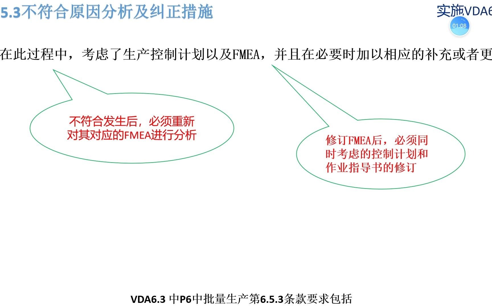 [图]P6.5.3不符合的原因分析以及纠正措施—实施VDA6.3