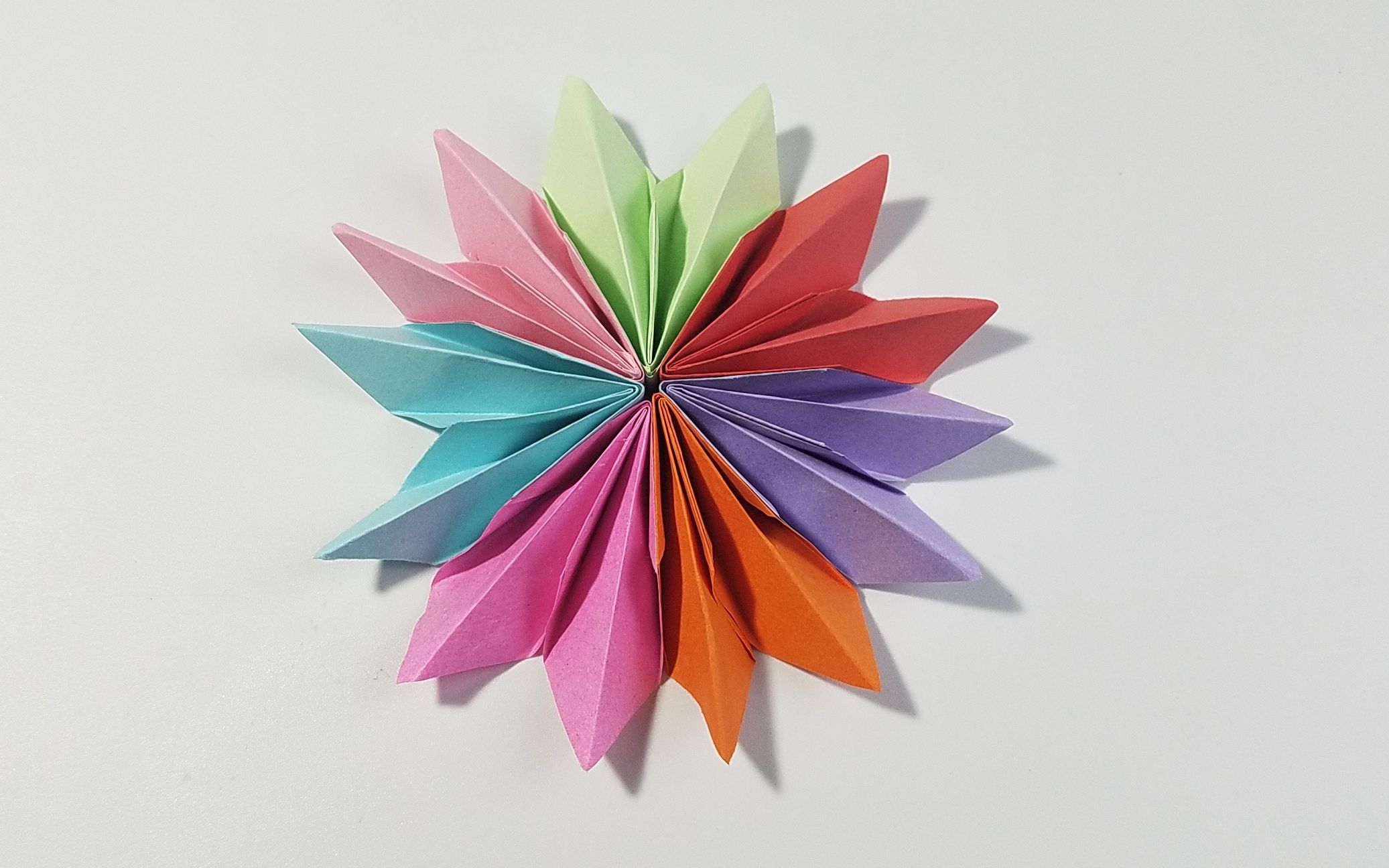 折纸七色花,亲子儿童手工,一学就会_哔哩哔哩_bilibili