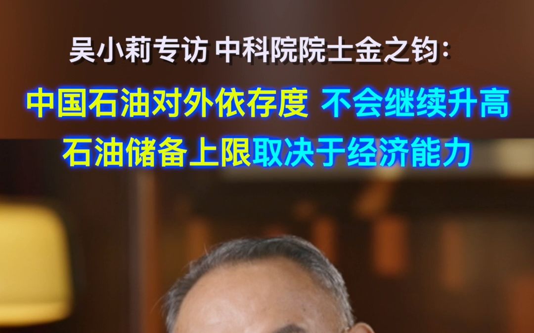 金之钧:中国石油对外依存度不会继续升高,石油储备上限取决于经济能力哔哩哔哩bilibili