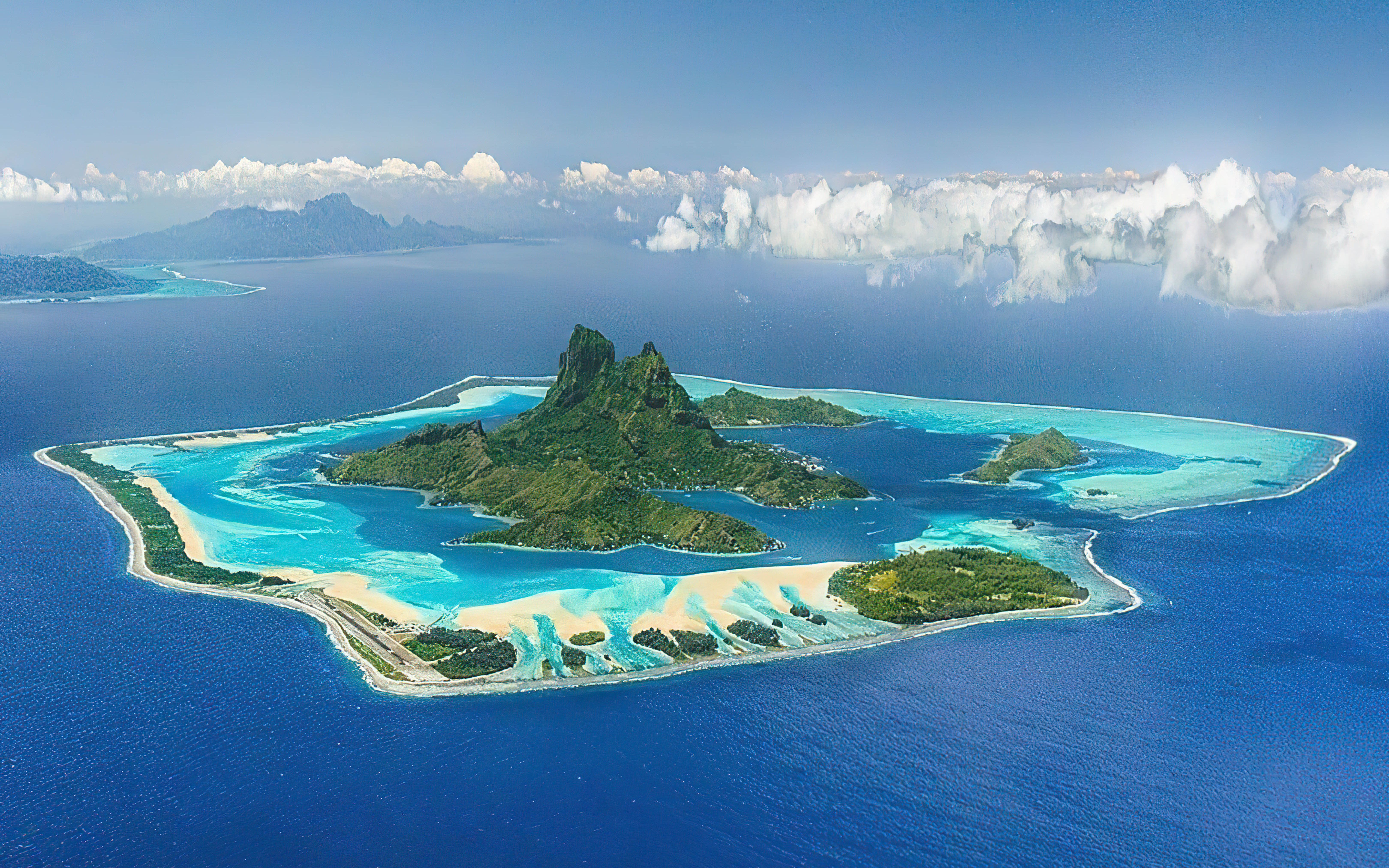 [图]波拉波拉岛Bora Bora Island航拍