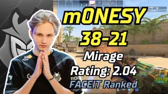 双五杀！m0NESY38杀单排天梯 mirage POV | 2024.04.17 CS2 POV