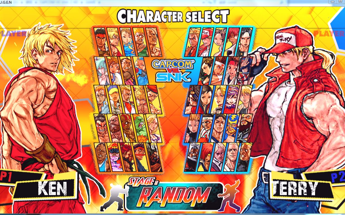 [图]《CAPCOM VS SNK 2 HD mugen》下载（整合分享），电脑太拉了，卡成这样。