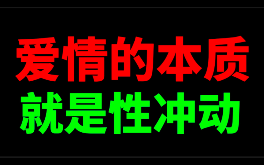 爱情的本质就是性冲动哔哩哔哩bilibili