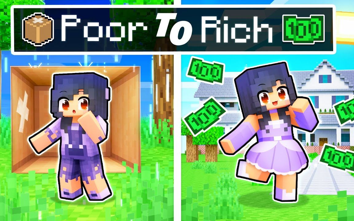 [图]【Aphmau】我的世界|从一无所有到人生赢家Aphmau's POOR To RICH Story In Minecraft!