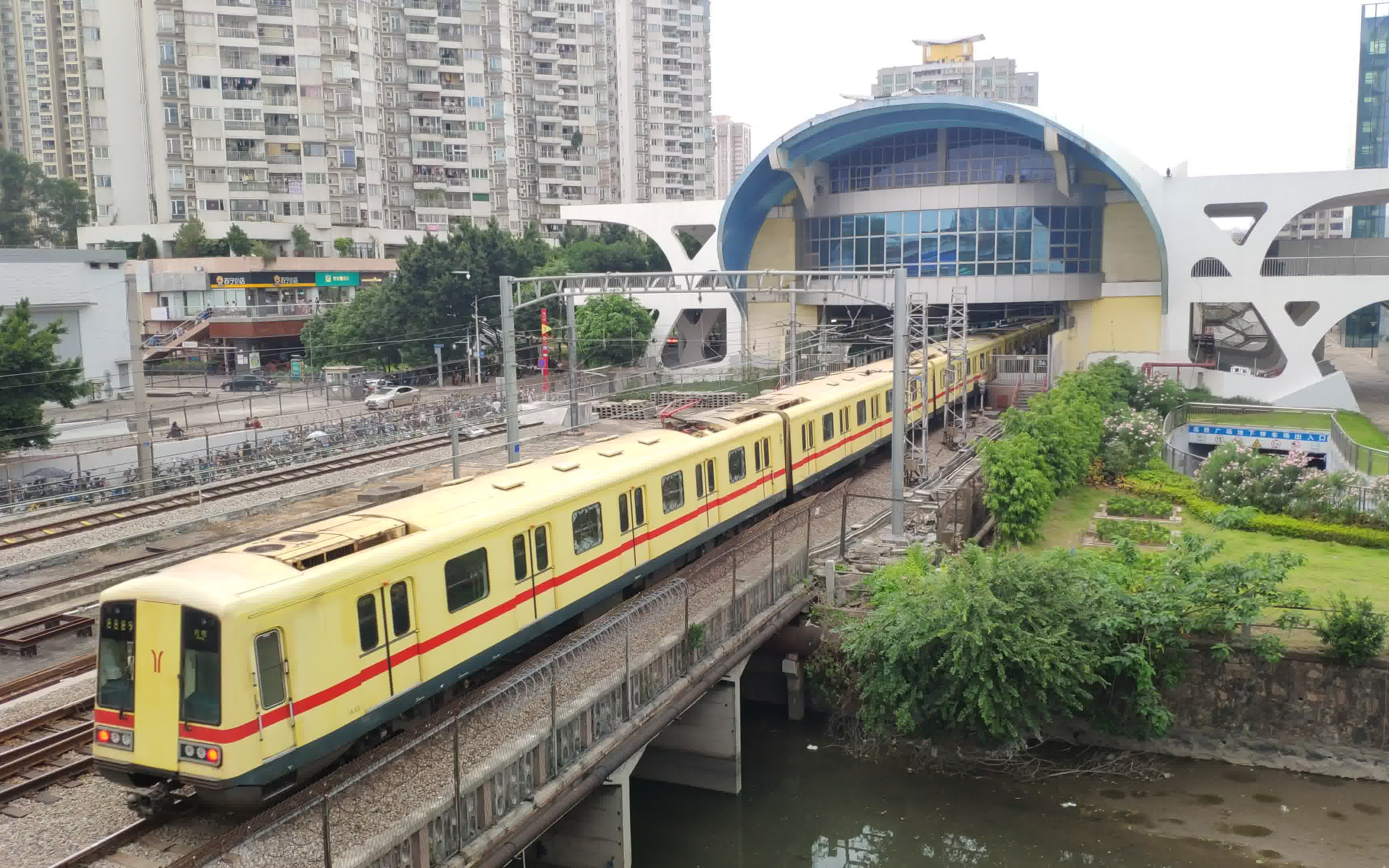 03-04上行坑口出站 天桥视角 轮轨声福利
