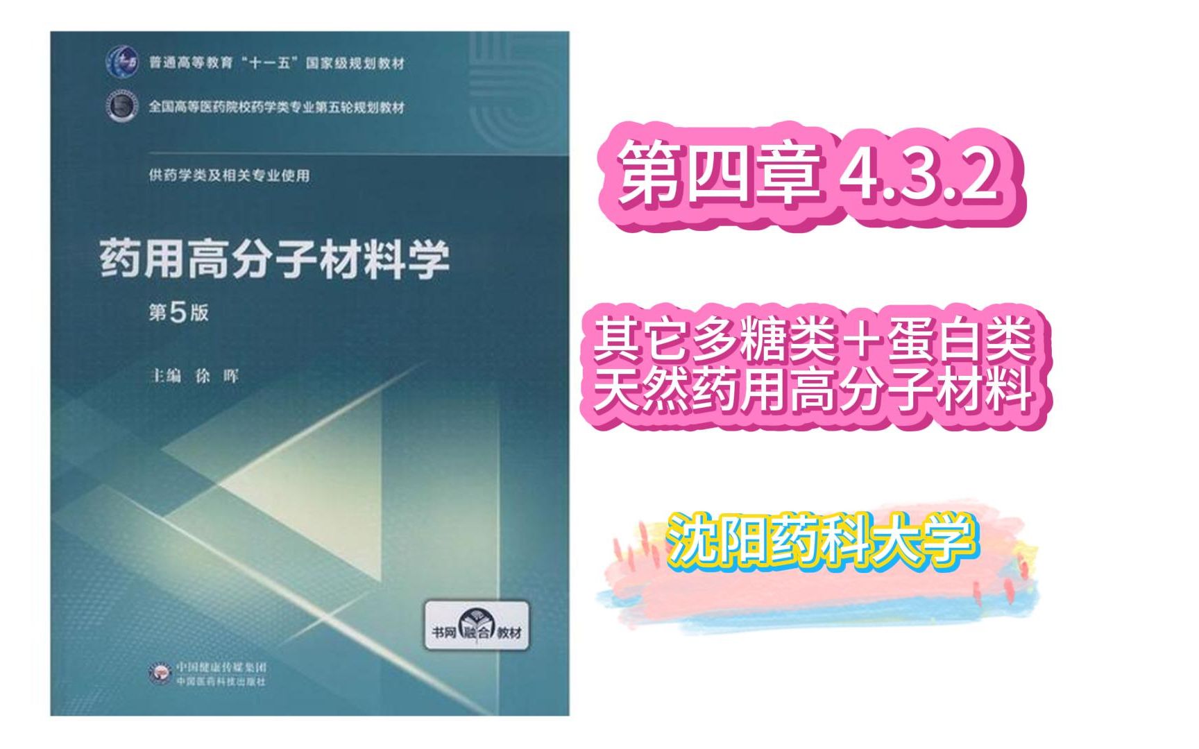 第四章药用天然高分子材料 4.3.2 其它多糖类+蛋白类药用高分子材料哔哩哔哩bilibili