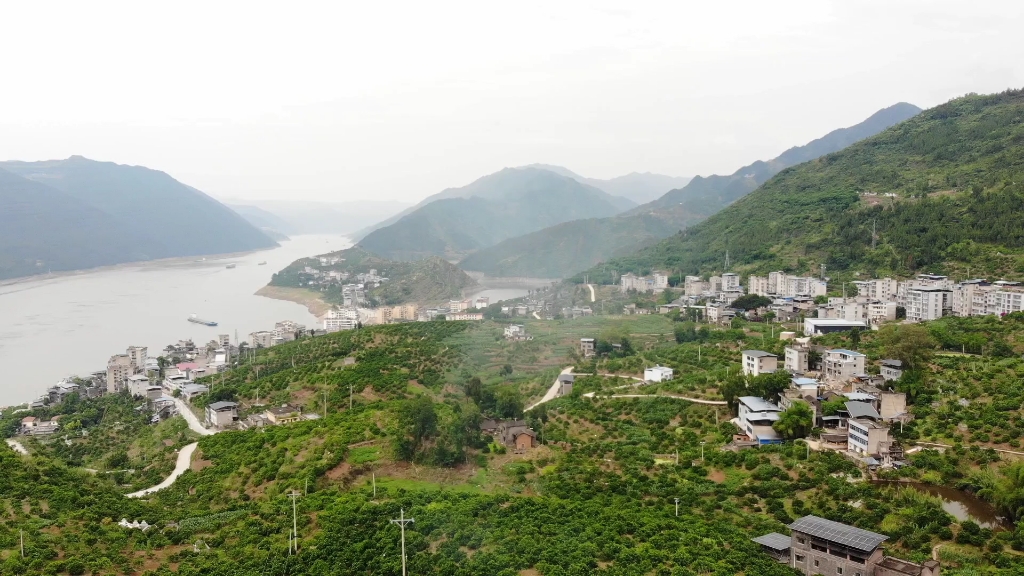 活动  航拍重庆市云阳县故陵镇