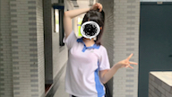 [图]耶～我们教室门口～#高中生#深圳校服#纯情女高#甜妹#美女#