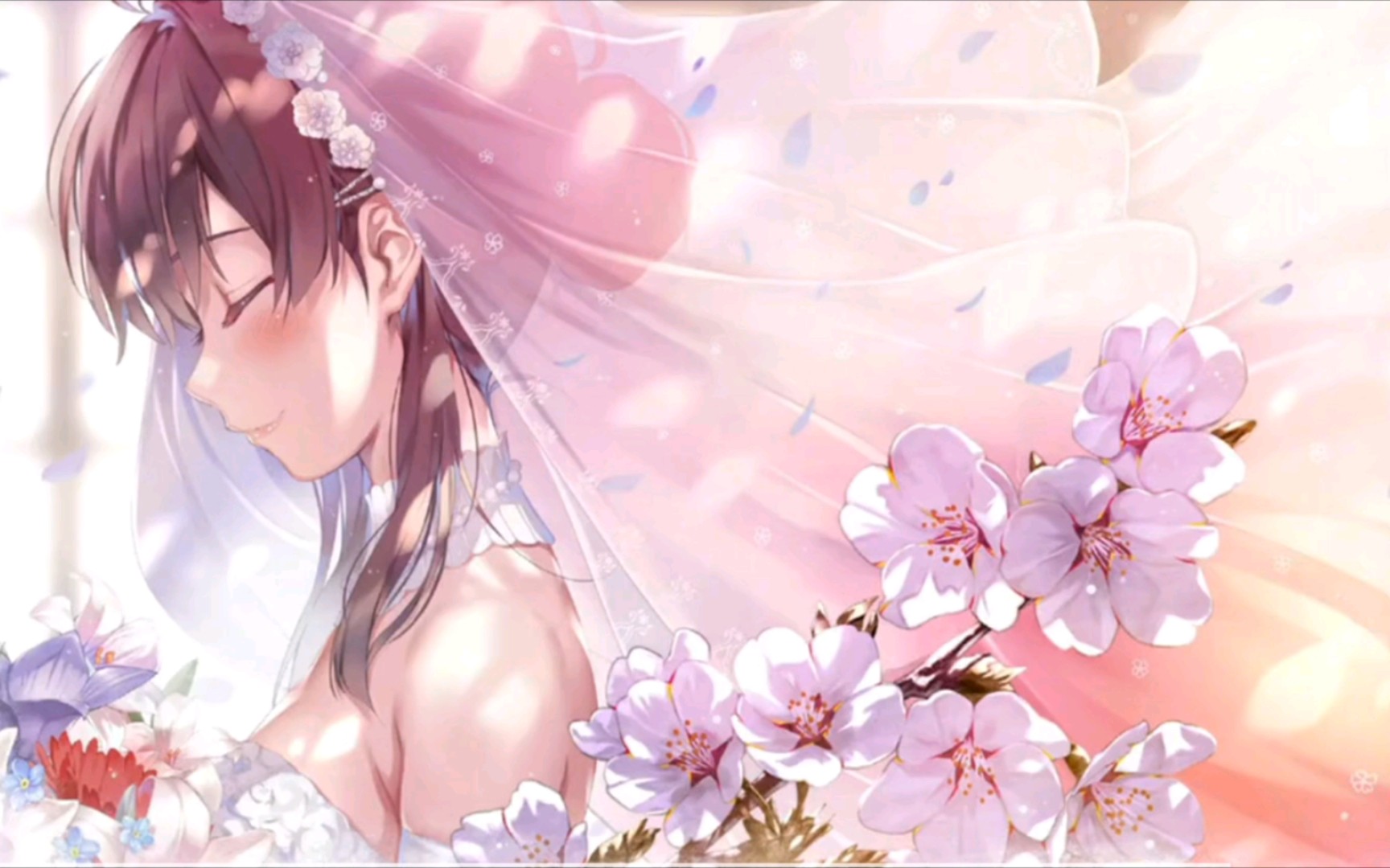 穿着婚纱的加藤惠!不,现在叫安艺惠