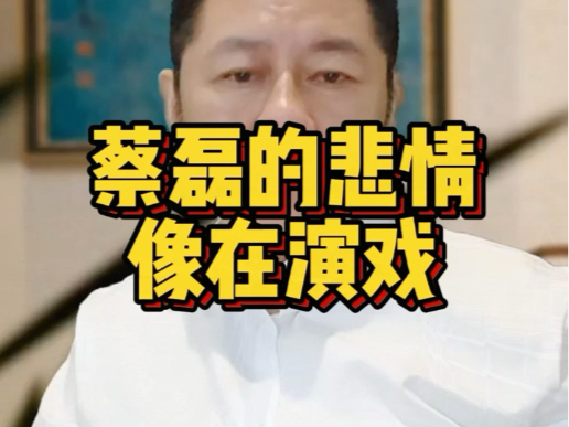 蔡磊的悲情像在演戏哔哩哔哩bilibili