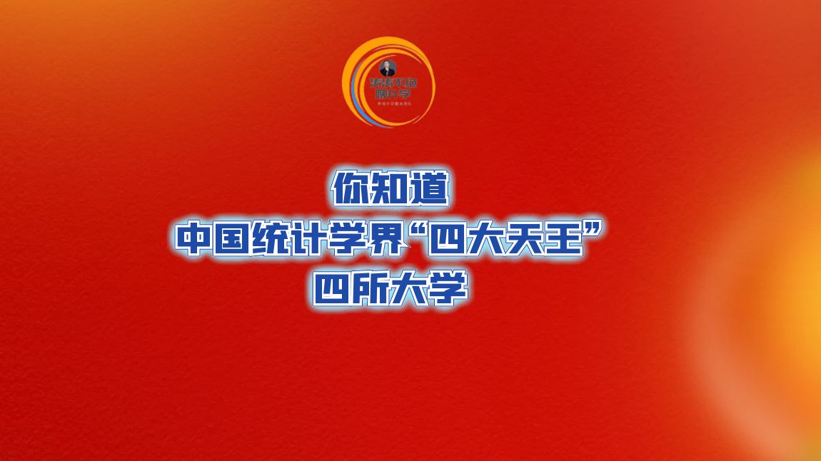 中国统计学界“四大天王”四所大学哔哩哔哩bilibili