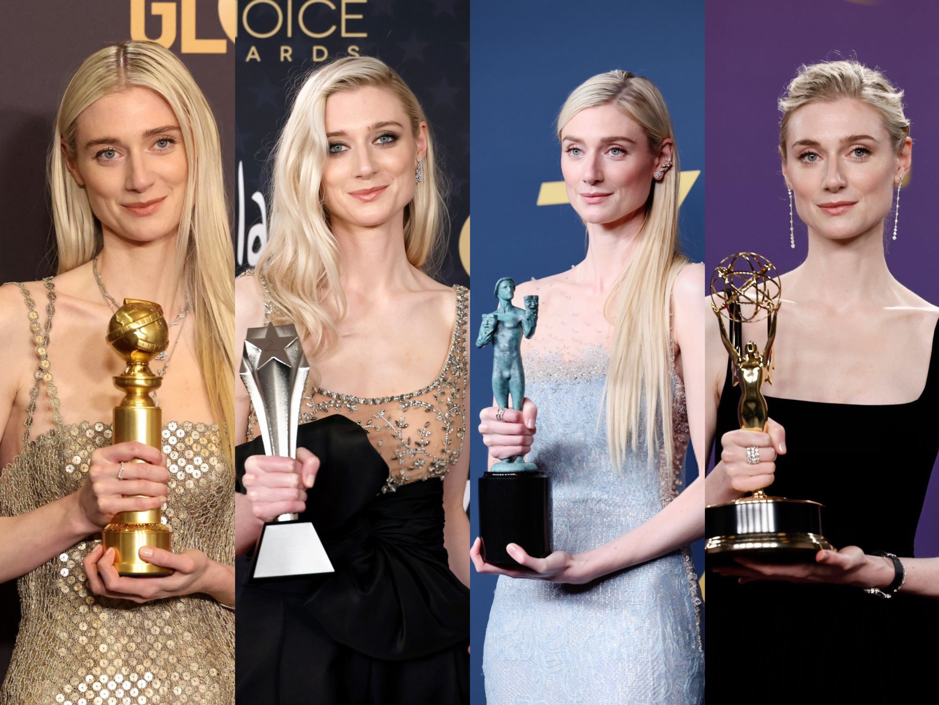 Elizabeth Debicki(《王冠》饰演戴安娜)颁奖季获奖记录(已横扫金球、广播 、工会和艾美)哔哩哔哩bilibili