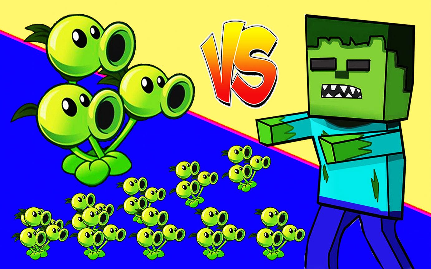 mc吧大战僵尸:三头发射器vs三头豌豆射手,谁更强?宝妈趣玩