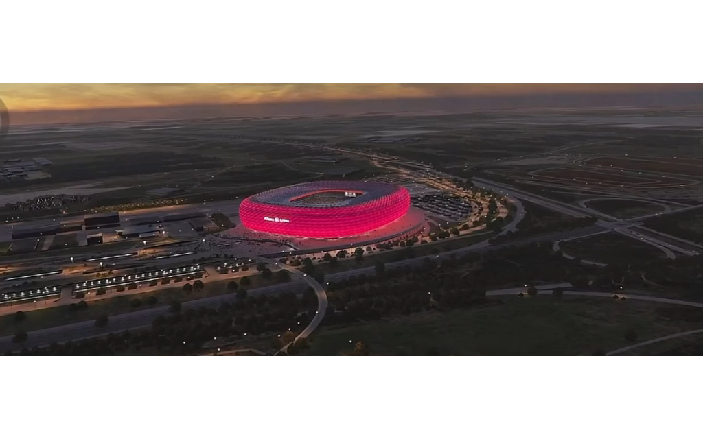 拜仁 日落的安联球场