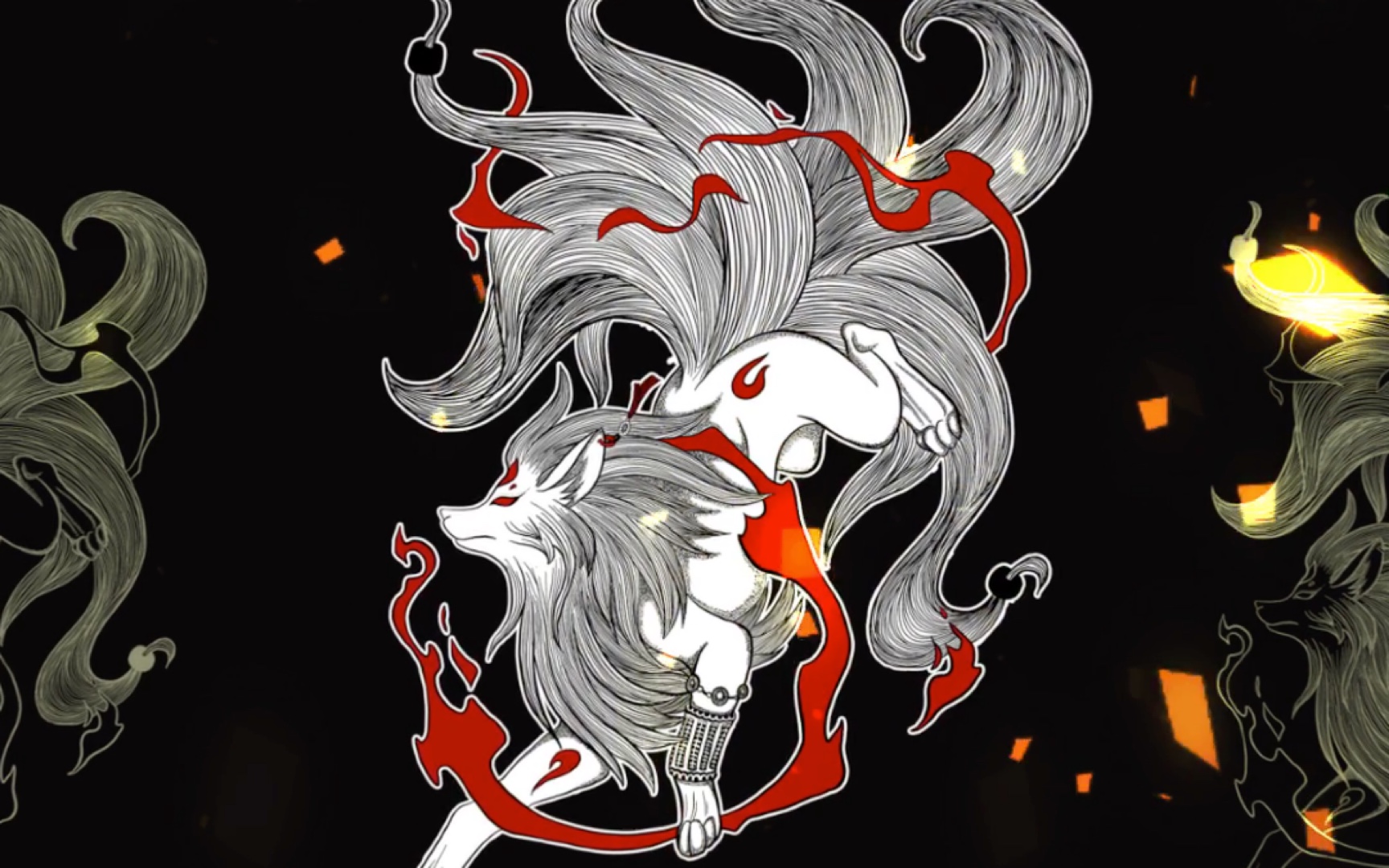 【procreate】山海经异兽-九尾狐