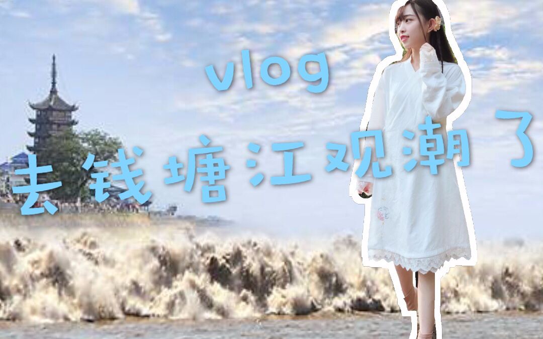 [豆蔻vlog]我去钱塘江观潮了哔哩哔哩bilibili