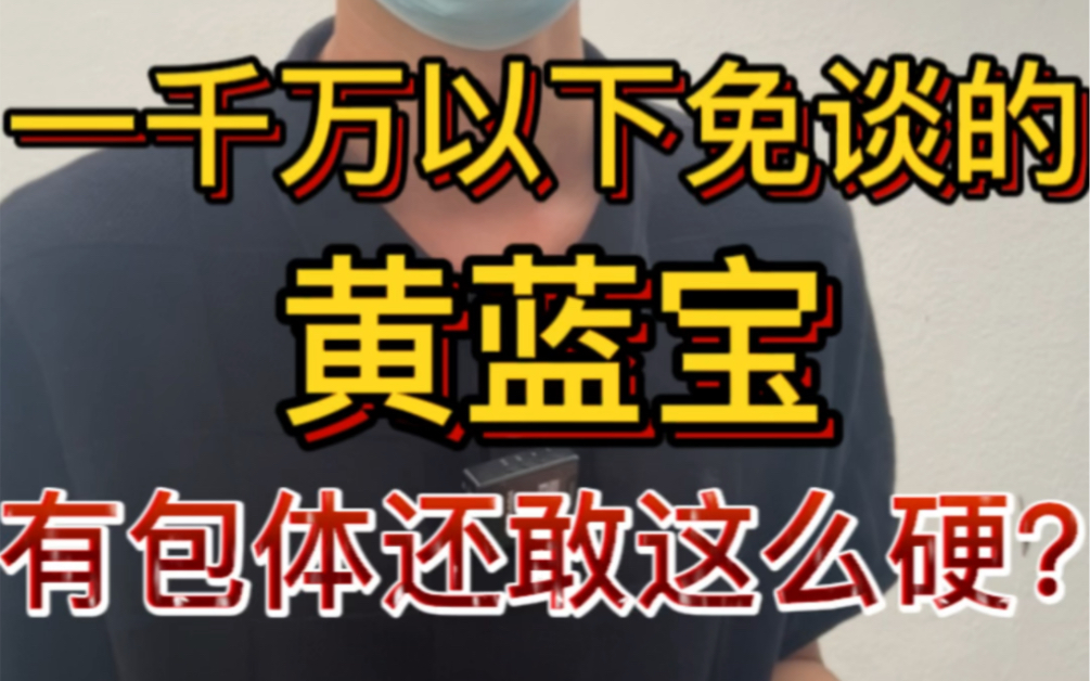 一千万以下免谈的黄色蓝宝石!有包体还敢这么硬?哔哩哔哩bilibili