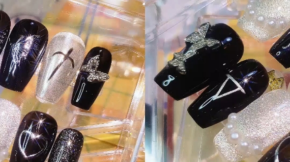 周震南南极星应援周边美甲穿戴甲