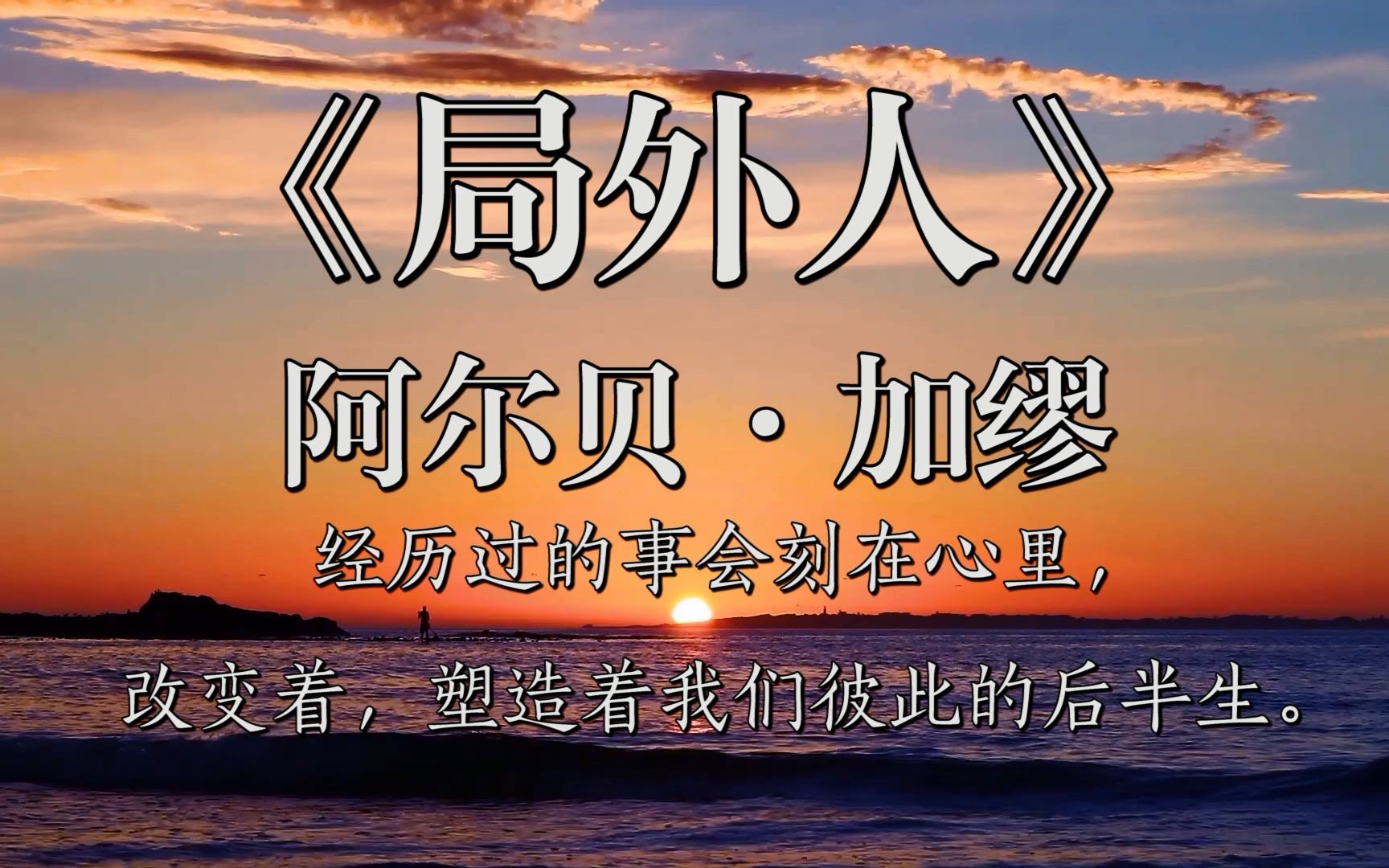 “一个夏天替代另一个夏天,说到底,就如白驹过隙.”|【文摘】阿尔贝ⷥŠ 缪 《局外人》里的名言哲理句子哔哩哔哩bilibili