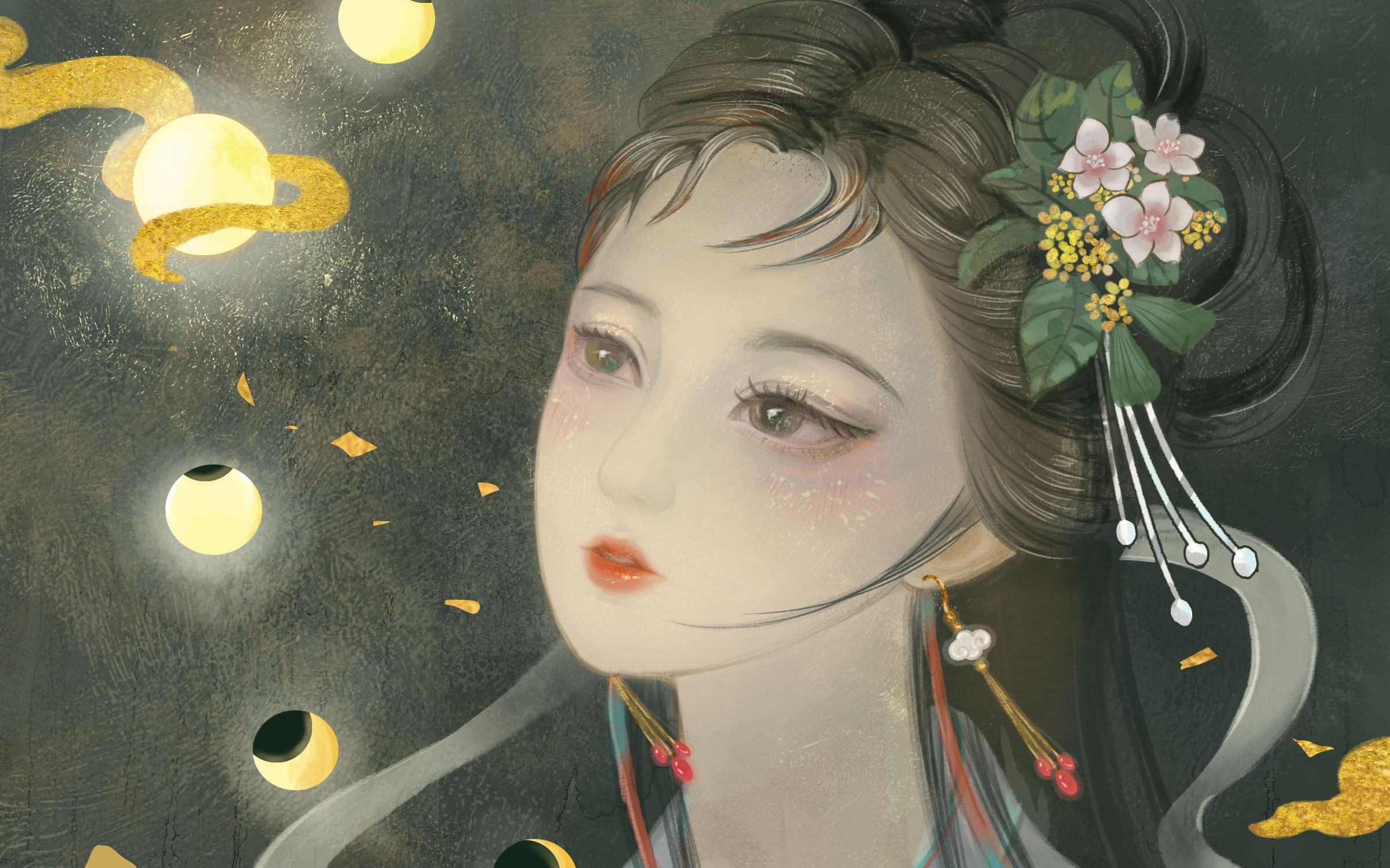 活动  【绘画】——月下嫦娥,来康康插画师的第一张古风头像