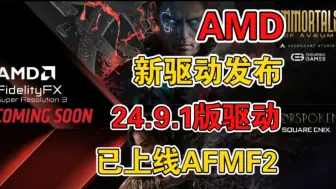 Download Video: AMD重磅显卡驱动24.9.1发布：加入AFMF2、游戏性能提升2.5倍