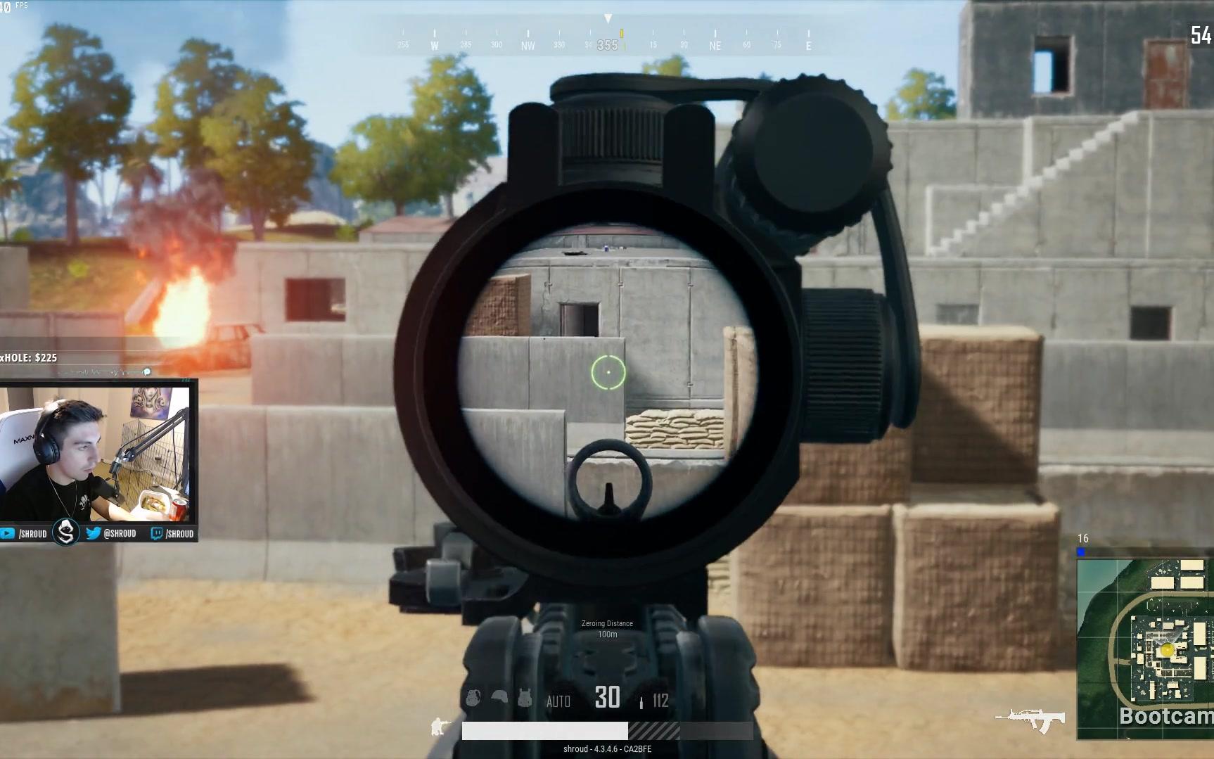 绝地求生shroud体验新枪qbz95带上消音器打出了短剑vector的感觉