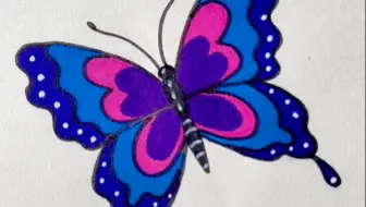 写个“十”字画简单又好看的蝴蝶🦋#简笔画 #蝴蝶简笔画 #育儿