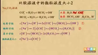 Download Video: 11盐类水解反应的利用2—比较溶液中的微粒浓度大小II   水溶液中的离子平衡（2）高中化学