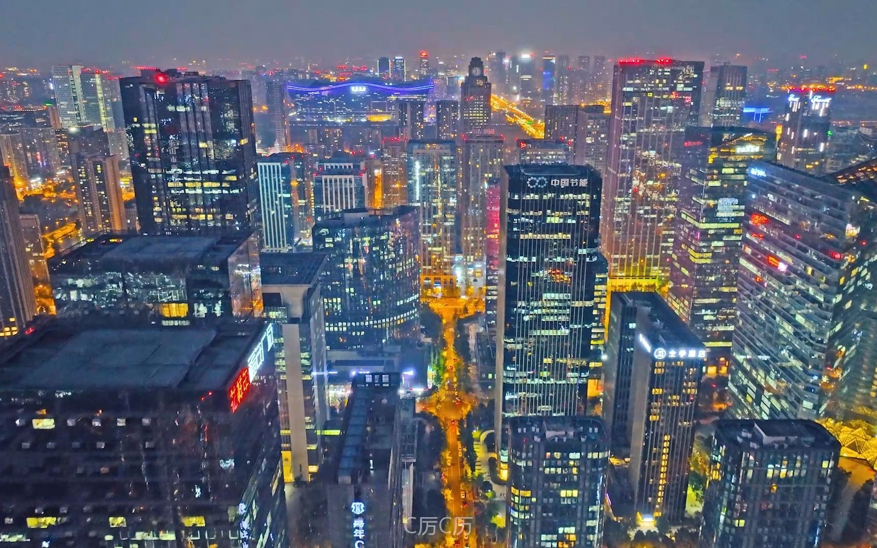 [图]【航拍成都】高新区CBD夜景