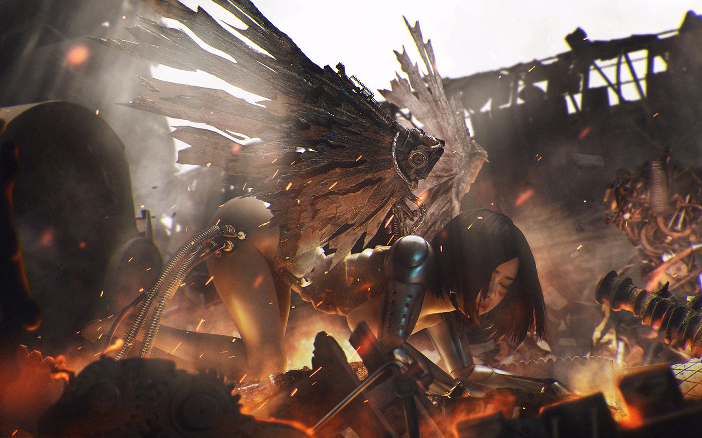 后期演示朱诺的月光铳梦加里修图过程快放版