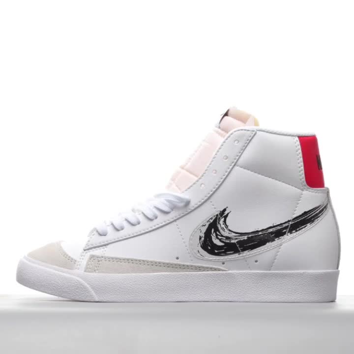 nike blazer mid 77耐克 开拓者高帮板鞋 涂鸦白黑王一博同款