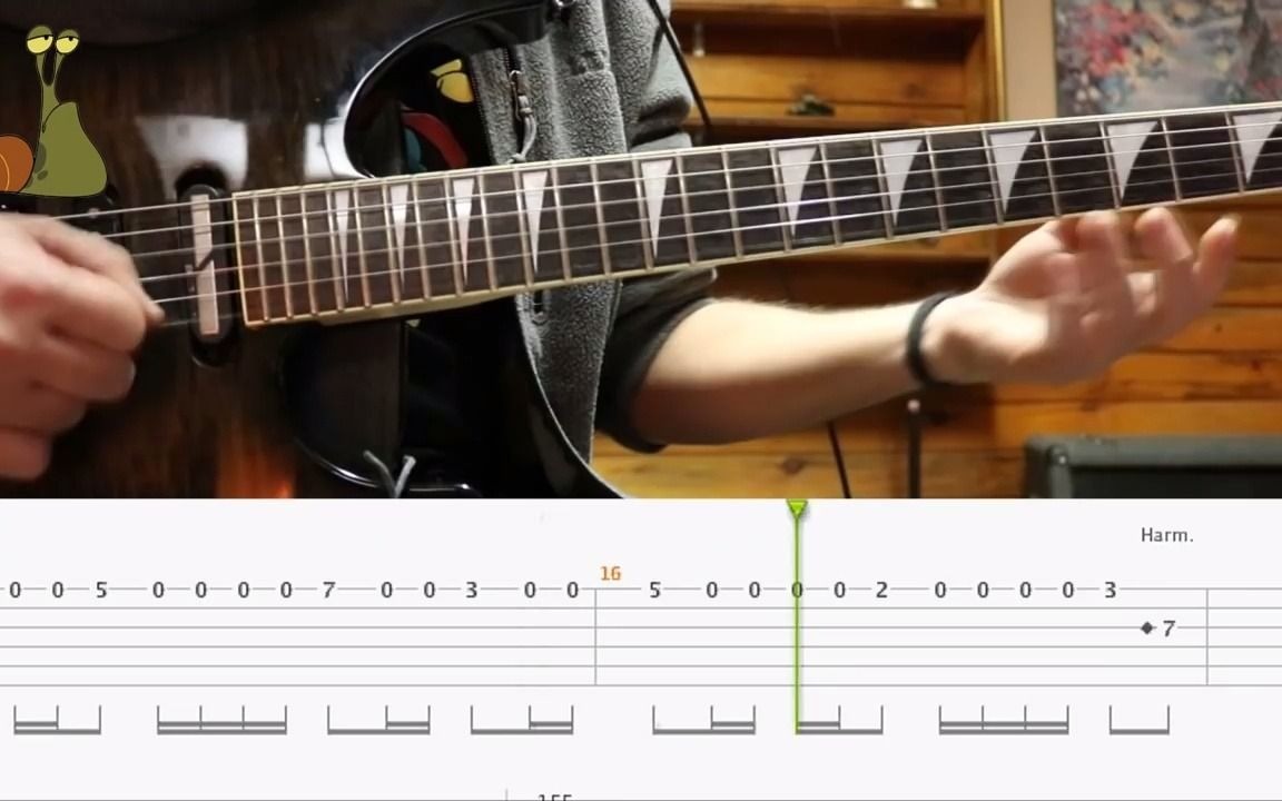 [图]教学 带谱 Iron Maiden - Wasted Years - (aula de guitarra)