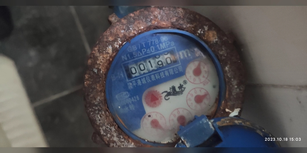 一个生锈的水表