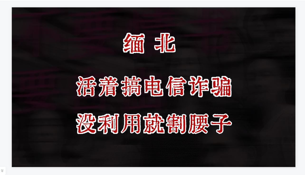 [图]正能量！打击缅北电信诈骗，打击缅北割腰子！