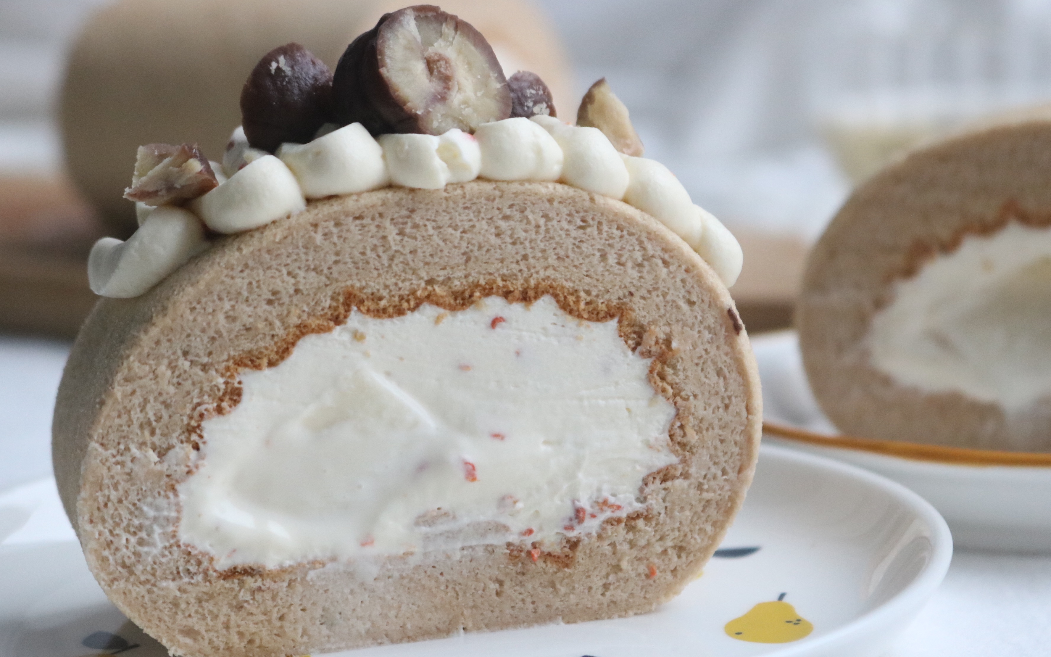 乌龙酒酿糯米蛋糕卷 | 秋季国风口味甜点