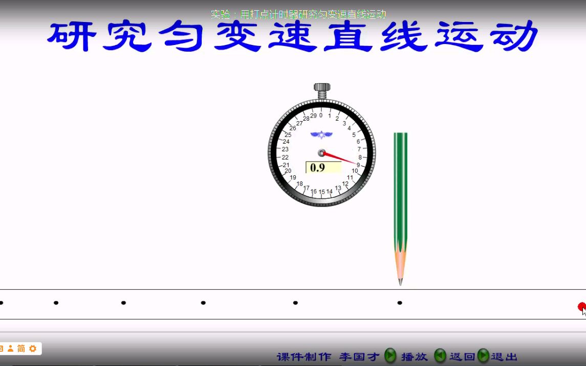 [图]实验：用打点计时器研究匀变速直线运动（高中物理）