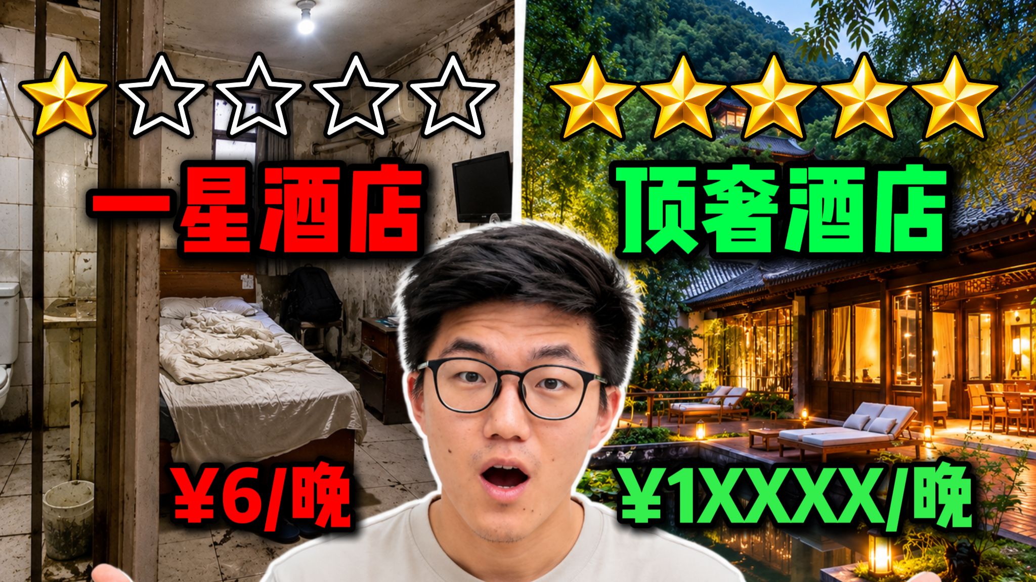 6块钱一晚的一星酒店和五位数一晚的顶奢酒店，体验有什么区别？