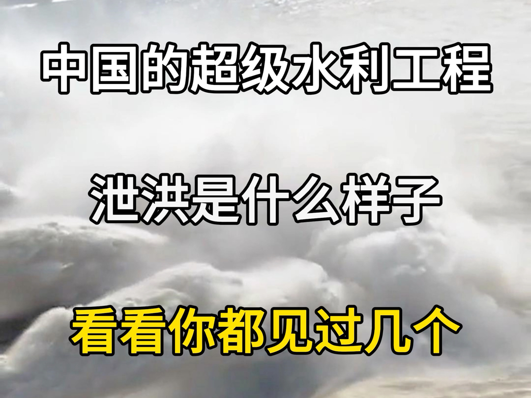 中国的超级水利工程泄洪的时候是什么样子?你们见过几个?#白鹤滩水电站 #三峡大坝泄洪 #超级水利工程 #庐山西海 #水库泄洪哔哩哔哩bilibili